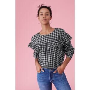 NWT Rebecca Taylor LA VIE Spring Ruffle Blouse